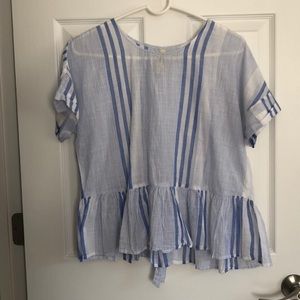 Striped top with back detail